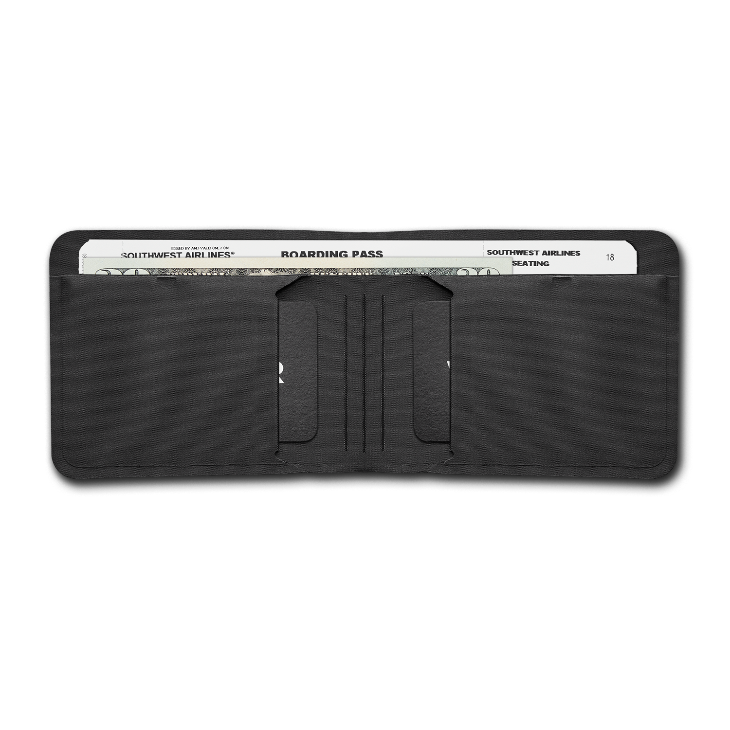 Wayfinder DAYBREAKER modern minimal billfold wallet open full view